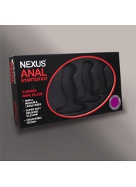 Набор из 3 массажеров простаты чёрного цвета NEXUS ANAL STARTER KIT - Nexus Range - в Уфе купить с доставкой