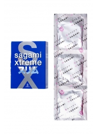 Розовые презервативы Sagami Xtreme FEEL FIT 3D - 3 шт. - Sagami - купить с доставкой в Уфе