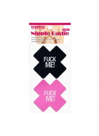 Набор из 2 пар пэстисов Cross Pattern Nipple Pasties - Lovetoy - купить с доставкой в Уфе