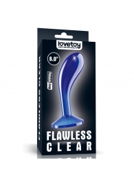 Синяя анальная втулка Flawless Clear Prostate Plug 6.0 - 15 см. - Lovetoy - в Уфе купить с доставкой