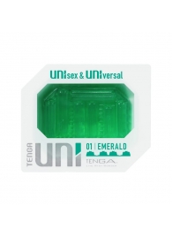 Зеленый мастурбатор-стимулятор Tenga Uni Emerald - Tenga - в Уфе купить с доставкой