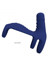 Синяя вибронасадка на пенис Vibrating Penis Sling - Baile - в Уфе купить с доставкой