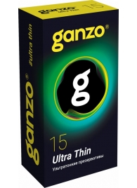 Прозрачные ультратонкие презервативы Ganzo Ultra thin - 15 шт. - Ganzo - купить с доставкой в Уфе