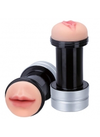 Двусторонний мастурбатор REALSTUFF 2 IN 1 HUMMER MOUTH   VAGINA - ротик и вагина - Dream Toys - в Уфе купить с доставкой