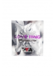 Прозрачное гелевое эрекционное кольцо с шипиками - Toyfa Basic - в Уфе купить с доставкой