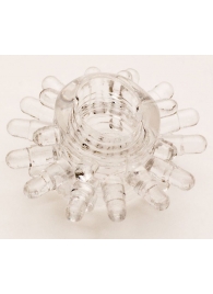 Прозрачное гелевое эрекционное кольцо с шипиками - Toyfa Basic - в Уфе купить с доставкой