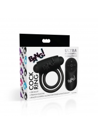 Черное эрекционное виброкольцо 28X Remote Control Vibrating Cock Ring   Bullet - XR Brands - в Уфе купить с доставкой