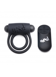 Черное эрекционное виброкольцо 28X Remote Control Vibrating Cock Ring   Bullet - XR Brands - в Уфе купить с доставкой