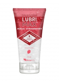 Интимный гель-смазка на водной основе Lubrimax Magic Strawberry - 75 мл. - ИнтелБИО - купить с доставкой в Уфе