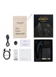Набор для пар Golden Moments: Womanizer Premium 2 и We-Vibe Chorus - Womanizer купить в Уфе с доставкой в Orgasmix.ru Набор для пар Golden Moments: Womanizer Premium 2 и We-Vibe Chorus - Womanizer