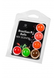 Набор из 6 шариков с ароматизированными массажными маслами Brazilian Balls - Secret Play - купить с доставкой в Уфе