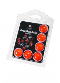 Набор из 6 шариков с массажным маслом Brazilian Balls с ароматом ягод - Secret Play - купить с доставкой в Уфе