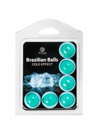 Набор из 6 шариков с массажным маслом Brazilian Balls с охлаждающим эффектом - Secret Play - купить с доставкой в Уфе