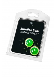 Набор из 2 шариков с массажным маслом Brazilian Balls с эффектом вибрации - Secret Play - купить с доставкой в Уфе