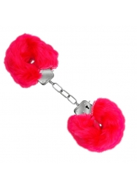 Красные меховые наручники Love с ключиками - Baile - купить с доставкой в Уфе