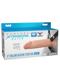 Полый страпон на ремнях 6’’ Hollow Silicone Strap-on - Pipedream - купить с доставкой в Уфе