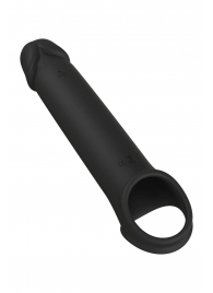 Черная насадка-удлинитель с вибрацией Vibrating Extender With Remote - Dream Toys - в Уфе купить с доставкой