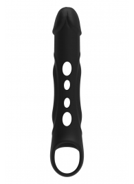 Черная насадка-удлинитель Vibrating Extender With Remote с вибрацией - Dream Toys - в Уфе купить с доставкой