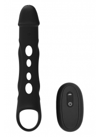 Черная насадка-удлинитель Vibrating Extender With Remote с вибрацией - Dream Toys - в Уфе купить с доставкой