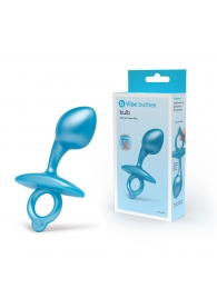 Голубая анальная пробка для массажа простаты Bulb Silicone Prostate Plug - 10,7 см. - b-Vibe - в Уфе купить с доставкой