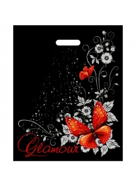 Черный пакет Glamour с вырубной ручкой (38х47 см) - Сима-Ленд - купить с доставкой в Уфе