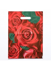 Пакет с цветочным принтом и вырубной ручкой (30х40 см) - Сима-Ленд - купить с доставкой в Уфе