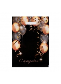 Пакет с вырубной ручкой и принтом в виде шариков (30х40 см) - Сима-Ленд - купить с доставкой в Уфе