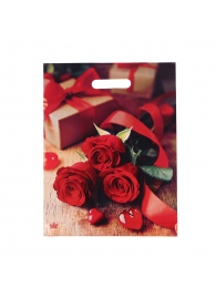 Пакет с принтом в виде роз (31х40 см) - Сима-Ленд - купить с доставкой в Уфе