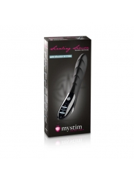 Вибратор с электростимуляцией Sizzling Simon Black Edition - 27 см. - MyStim - купить с доставкой в Уфе