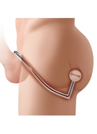 Кольцо на пенис с анальным стимулятором Stainless Steel Anal Hook   Cock Ring - BlueLine - в Уфе купить с доставкой