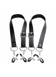 Ремни с зажимами для половых губ Spread Labia Spreader Straps with Clamps - XR Brands - купить с доставкой в Уфе