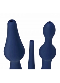 Набор из 3 универсальных насадок для анального душа Universal 3 Piece Silicone Enema Attachment Set - XR Brands - купить с доставкой в Уфе