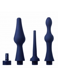 Набор из 3 универсальных насадок для анального душа Universal 3 Piece Silicone Enema Attachment Set - XR Brands - купить с доставкой в Уфе