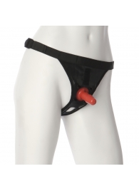 Трусики со штырьком для фиксации насадок Ultra Harness with Plug - Doc Johnson - купить с доставкой в Уфе