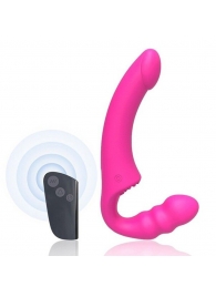 Розовый безремневой страпон Straples Strap-On Dildo - Erokay - купить с доставкой в Уфе