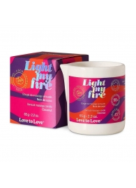 Массажная свеча Light My Fire Coconut с ароматом кокоса - 65 гр. - Love to Love - купить с доставкой в Уфе
