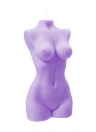 Фиолетовая интерьерная свеча в форме женского торса - 850 гр. - Pecado - купить с доставкой в Уфе