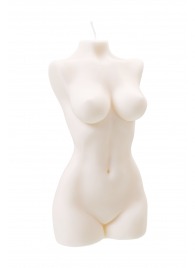 Белая интерьерная свеча в форме женского торса - 850 гр. - Pecado - купить с доставкой в Уфе