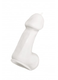 Белая свеча в форме пениса - 47 гр. - Pecado - купить с доставкой в Уфе