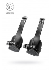 Черные подвесы с белой строчкой - Pecado - купить с доставкой в Уфе