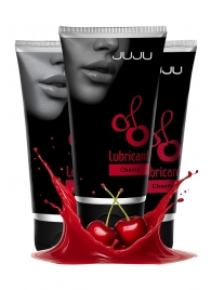 Набор из 3 съедобных лубрикантов JUJU со вкусом вишни - JuJu - купить с доставкой в Уфе Набор из 3 съедобных лубрикантов JUJU со вкусом вишни - JuJu - купить с доставкой в Уфе
