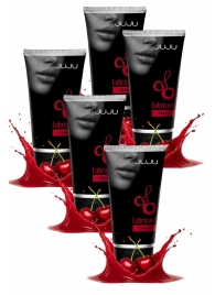 Набор из 5 съедобных лубрикантов JUJU со вкусом вишни - JuJu - купить с доставкой в Уфе Набор из 5 съедобных лубрикантов JUJU со вкусом вишни - JuJu - купить с доставкой в Уфе