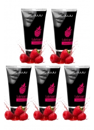 Набор из 5 съедобных лубрикантов JUJU со вкусом малины - JuJu - купить с доставкой в Уфе Набор из 5 съедобных лубрикантов JUJU со вкусом малины - JuJu - купить с доставкой в Уфе