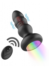 Черная анальная вибропробка с фрикционным механизмом и LED-подсветкой - 12,5 см. - Secwell в Уфе Черная анальная вибропробка с фрикционным механизмом и LED-подсветкой - 12,5 см. - Secwell