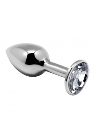 Серебристая анальная втулка с прозрачным кристаллом Mini Metal Butt Plug Size L - 9 см. - Adrien Lastic в Уфе Серебристая анальная втулка с прозрачным кристаллом Mini Metal Butt Plug Size L - 9 см. - Adrien Lastic