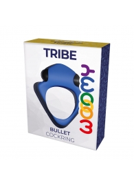 Синее эрекционное кольцо Wooomy Tribeс с вибрацией - Adrien Lastic - в Уфе купить с доставкой