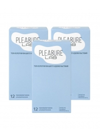 Набор из 3 упаковок ультратонких презервативов Pleasure Lab (по 12 шт.) - Pleasure Lab - купить с доставкой в Уфе Набор из 3 упаковок ультратонких презервативов Pleasure Lab (по 12 шт.) - Pleasure Lab - купить с доставкой в Уфе