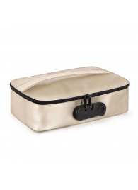 Золотистая сумочка для хранения игрушек Discreet Box - Dorcel - купить с доставкой в Уфе