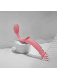 Розовый безремневой страпон Strap-on-me Semi-Realistic Bendable Strap-On size S - Strap-on-me - купить с доставкой в Уфе