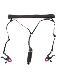 Женские вибростринги с зажимами для половых губ Spreader String with Vibrator - Orion - купить с доставкой в Уфе Женские вибростринги с зажимами для половых губ Spreader String with Vibrator - Orion - купить с доставкой в Уфе